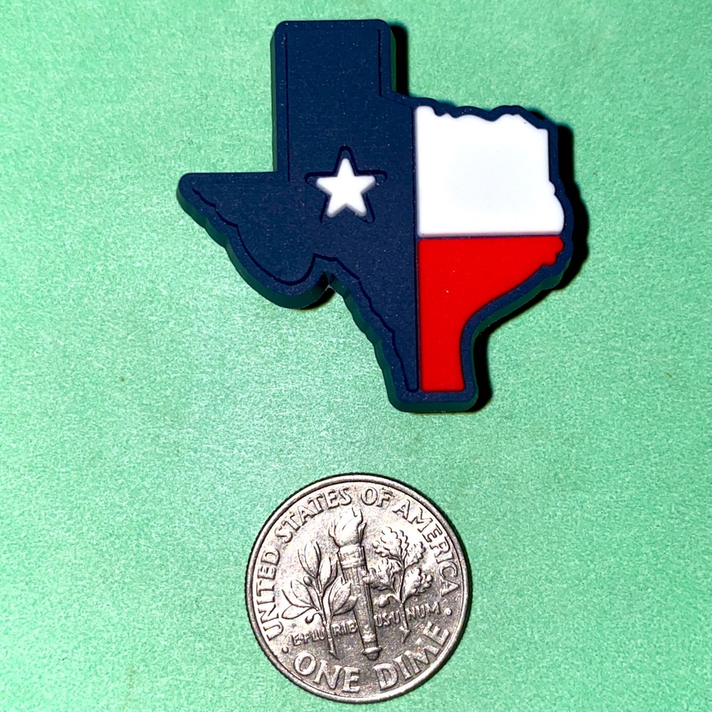 (10 for $15) TEXAS Map Crocs Shoe Charms